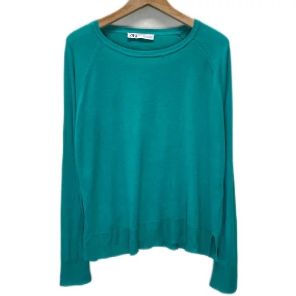 Zara Tops - Zara Vibrant Teal Long Sleeve Top